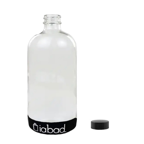 10pc Set: 2 500ml Boston Glass w/ Sprayer, Metal & Plastic Tops, Silicone Funnel - Picture 7 of 9